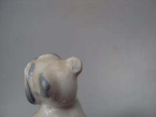 Фигура фарфор миниатюра Германия корона MO собака терьер собачка щенок размер 4,3х4,7 см №14038 Продаж