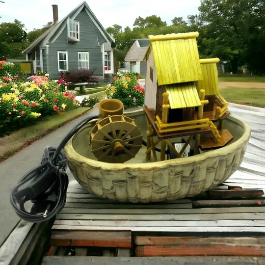 Декоративный фонтан для дома настольный 22.5х19х13 см насос с подстветкой З аукціону