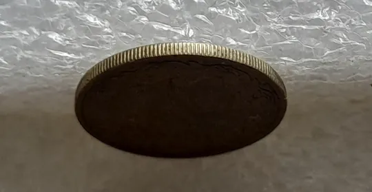 (1245) 10 копійок 2002 розкол у році випуску на аверсі (10 копеек 2002 брак) Недорого