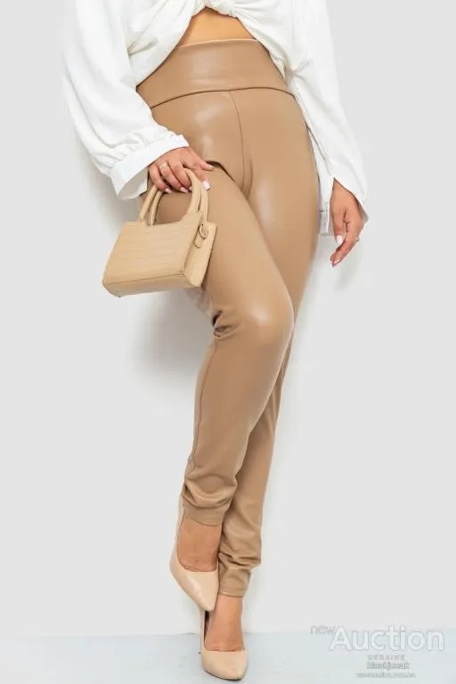 Купити Лосины на флисе батал, цвет темно-бежевый, 102R271-1