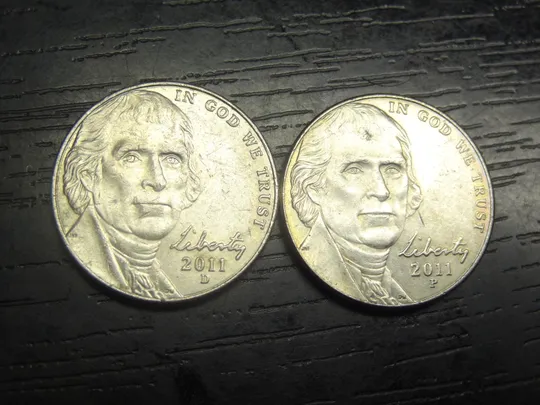 5 центів 2011 США (два різновиди) Ціна