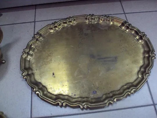 Чайный кофейный сервиз набор чайник, заварник, сахарница, сливочник молочник и поднос латунь (№1829) Недорого