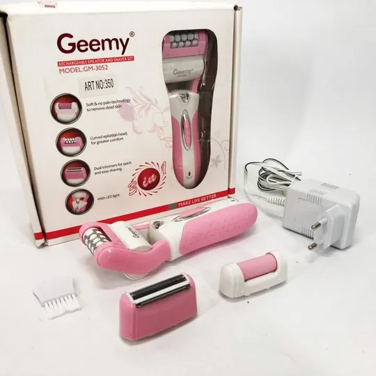 Эпилятор депилятор женский электрический беспроводной + триммер + пемза 3 в 1 Gemei GM-3052 Ціна