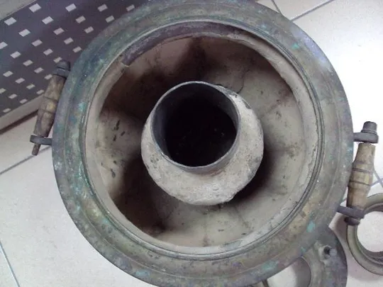 Самовар чашей Ермилова ваза с гранями латунь высота 39 см №11835 Характеристики