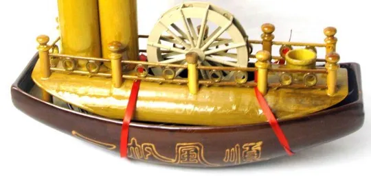 Настольный бамбуковый фонтан для дома, офиса 31,5х37х14 см Корабль Продаж