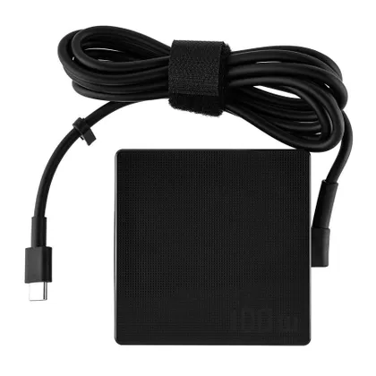 фото, Блок живлення для ноутбука ASUS TYPE-C 100W, квадратный, black (нужен кабель!)