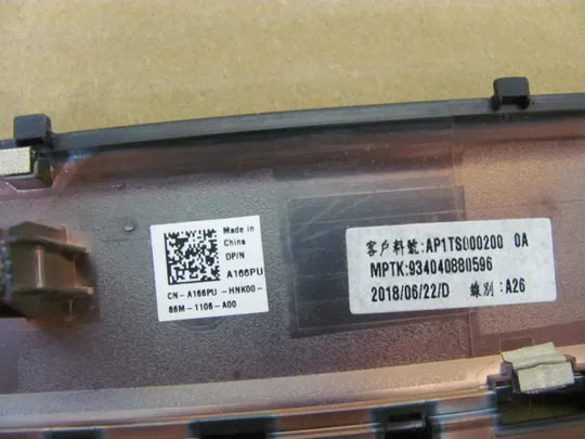 номер0983-12 кришка корпус топкейс палмрест для ноутбука Верхня панель cover-C AP1TS000200 A166PU для Dell Precision 7510 оригінал в Україні