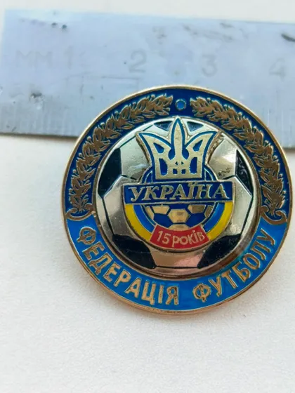 фото, Знак Федерація футболу України 15 років
