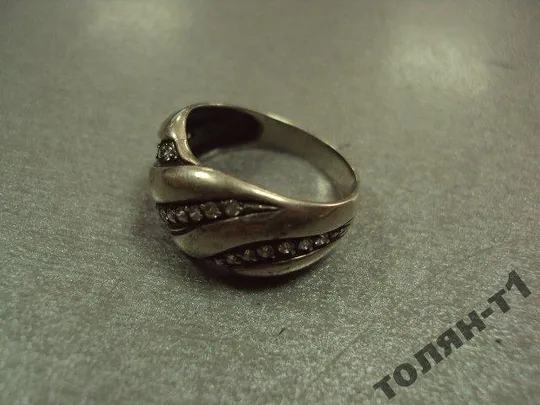 кольцо женское серебро 925" 4,48 г 18,5 р №15054 Ціна