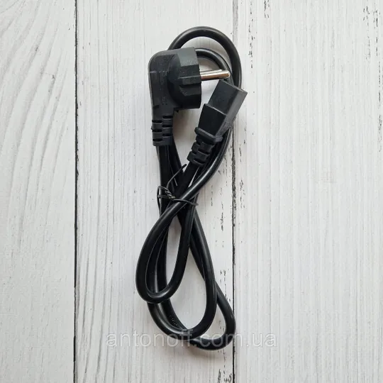 Мережевий кабель живлення для комп'ютера / шнур C13 (IEC-C13 CEE7/4) 250V 10A 1.2м Чорний Ціна