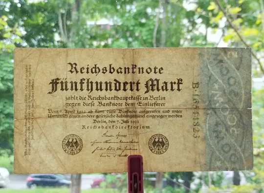 500 марок 1922 року, Німеччина З аукціону