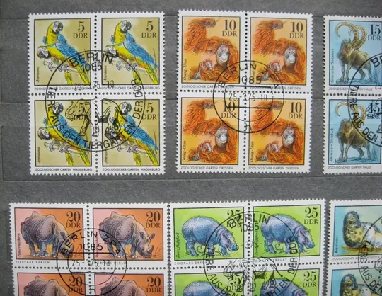 ФАУНА - ЗООПАРК = DDR - НДР - НІМЕЧЧИНА = 1975 р. = КВАРТ - гаш. Продаж