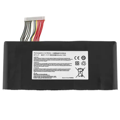 фото, Батарея для ноутбука MSI BTY-L77 (GT72, GT72S, GT80, GT80S, MS-1781, MS-1783) 11.1V 6600mAh Black