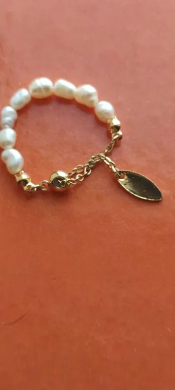 Подвеска-украшение кольцо на палец с настоящими жемчужинами, оригинально и стильно  fn492 Недорого