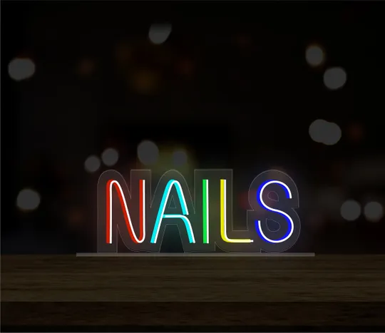 Неоновий світильник NAILS 375х152 acr-n000062 Ціна