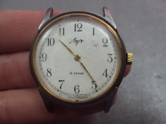 часы наручные мужские Луч 16 камней Беларусь с кольцом Ау10 №3128 Інтернет-аукціон