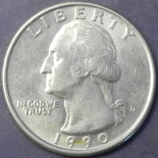 25 центів 1990 D США Ціна