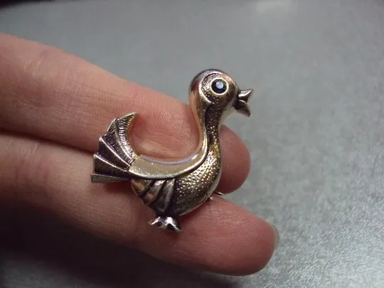 знак детский брошка птичка контурный №10563 З аукціону