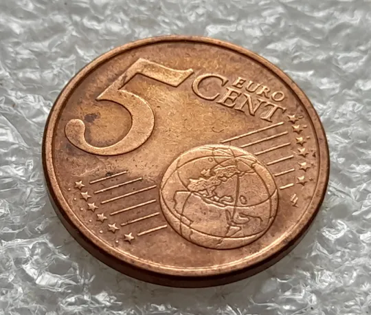 (1572) 5 євроцентів 2011 Італія, засмічення на реверсі (5 евроцентов 2011 Италия) Ціна