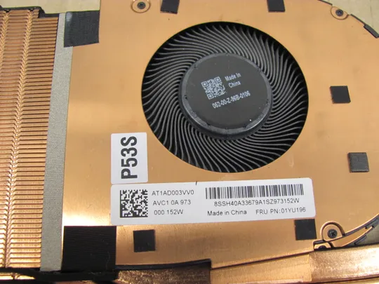 690-8 система охолодження AT1AD003VV0 01YU196 для Lenovo Thinkpad T590 P53S  оригінал Недорого