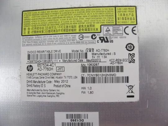 №259-4 DVD-привод 3BR3900 682749-001 для HP Pavilion G7-2000 G6, G7 оригінал Продаж