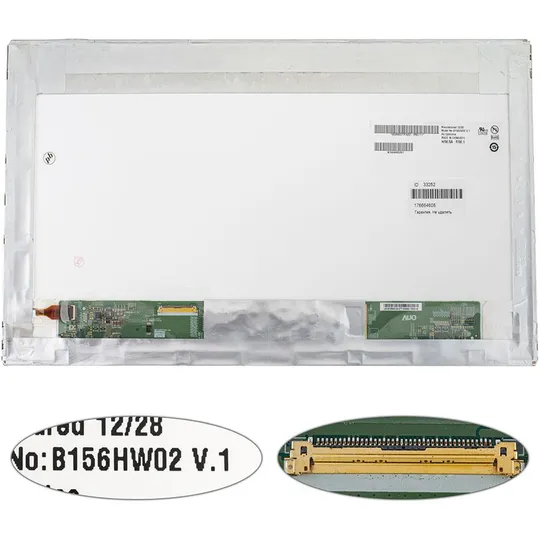 Купити Матриця 15.6 B156HW02 V.1  (1920*1080, 40pin, LED, NORMAL, матова, роз'єм ліворуч знизу) для ноутбука (renew)