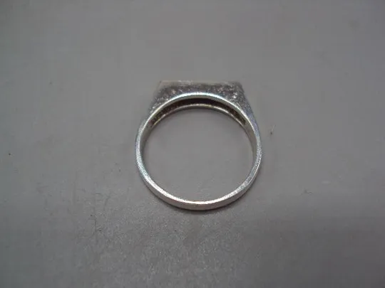 Мужской перстень прямоугольное кольцо печатка прямоугольник серебро Украина 3,84 г размер 20 №15164 Недорого