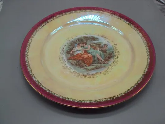 Тарелка большая блюдо мадонна фортуна фарфор ГДР eisenberg высота 3,2 см, диаметр 30,1 см №13295 Ціна