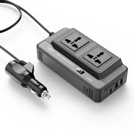 Автомобильный инвертор XO CZ011 200W Цвет Черный З аукціону