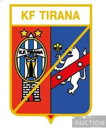 фото, значок футбол  ФК Тирана  Албания  (серия герб города и эмблема клуба)