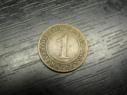 фото, 1 рейхспфеніг Німеччина 1925 A