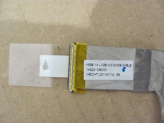 номер0529-17 шлейф 14G221036000 14G221036001 для Asus K53SV A53S K53E K53S X53E X53S A53E A53S Шлейф дисплея Шлейф підключення дисплея Шнур для відеоекрана Шлейф екрана Laptop matrix cable оригінал З аукціону