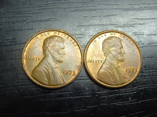 1 цент 1973 США (два різновиди) Ціна