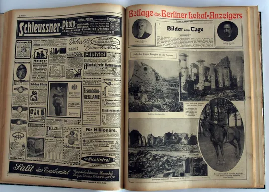 Підшивка газети Berliner Lokal-Anzeiger 1916-17 рр. Перша світова, Німеччина Торговий майданчик