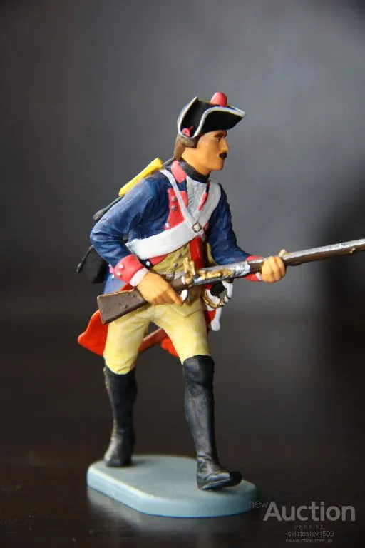 американец пруссак СТРЕЛОК-мушкетер PREISER ELASTOLIN 70мм ФРГ №541135 Продаж
