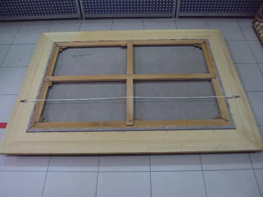 Картина горный пейзаж елки горы Якубек 1961 г. холст, масло в ажурной раме размер 118,7х158 см №185 Недорого