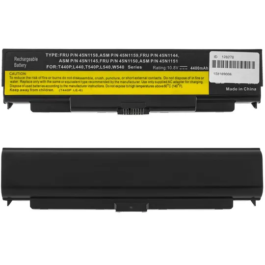 Батарея для ноутбука LENOVO 45N1148 (ThinkPad T540p, T440p, W540, L440, L540 series) 10.8V 4400mAh Black Ціна