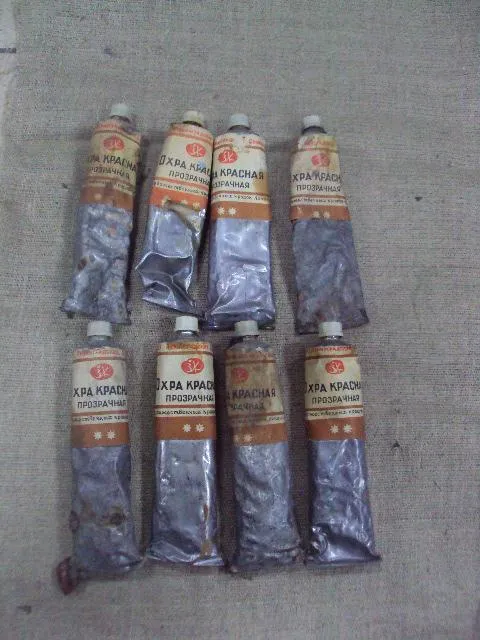 краска масляная художественная охра прозрачная ссср лот 8 шт №5439 Ціна