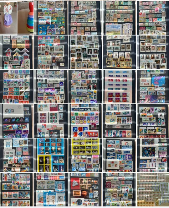 Велика колекція марок СРСР 1950-1990рр.— чисті, блоки, серії, понад 500 шт Інструкція