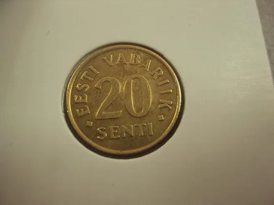 монета эстония 20 сентов 1992 №8195 Продаж