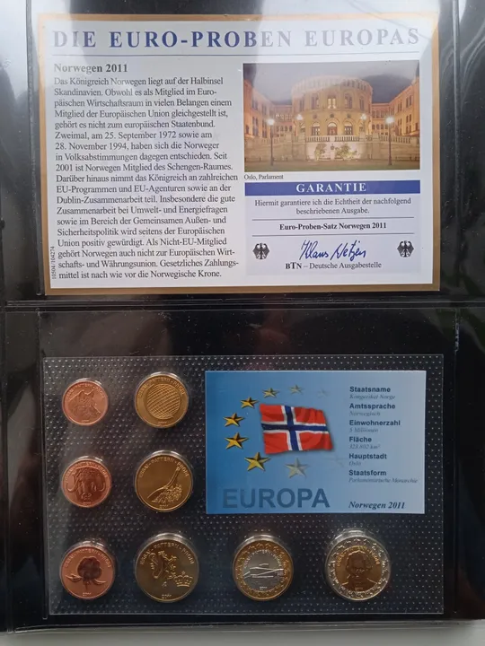 Купити Норвегія. Річний набір монет Євромонет(Європроба)