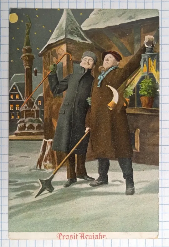 Поштова картка З Новим роком 1909 рік Баварія Ja08 Ціна