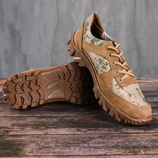 Кроссовки мужские тактические ВСУ (ЗСУ) Пиксель 7095 40 р 26 см хаки Продаж