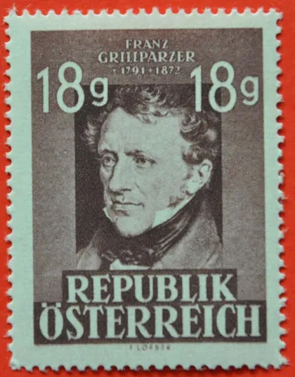 фото, Австрия поэт Франц Грильпарцер 1947