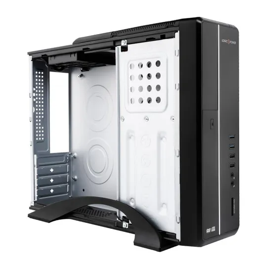 Корпус Slim LP S602 BS 2хUSB2.0, 2хUSB3.0 + Блок питания Micro ATX 400W 8см Де купити