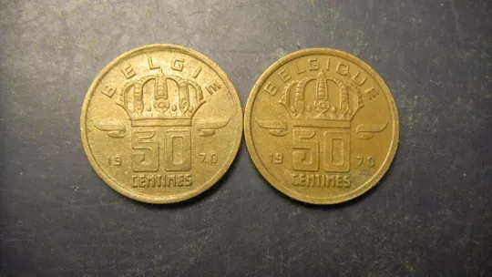 50 сантимів Бельгія 1970 (два різновиди) Ціна