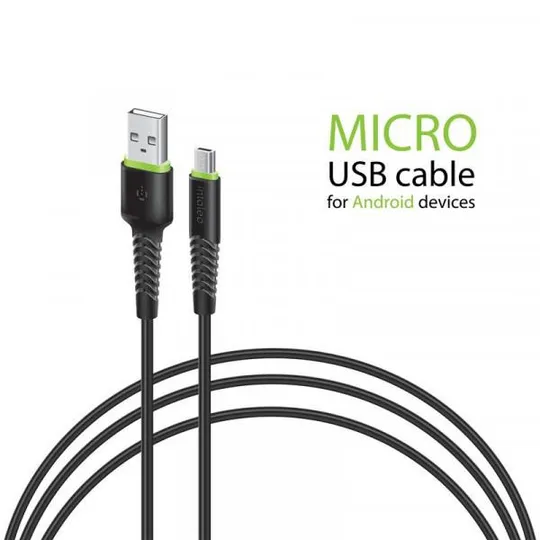 Кабель Intaleo CBFLEXM2 USB - micro USB (M/M), 2 м, Black (1283126521430) Ціна