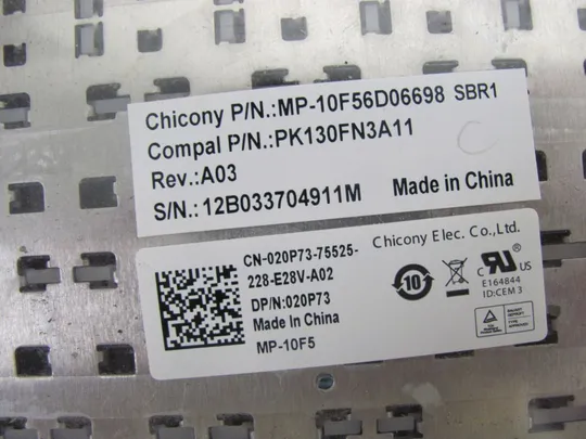 номер0276-3 клавіатура Клавіатура для ноутбука  Keyboard  робоча 020P73 0J447K NBX00012G00 для Dell Latitude E6430 E6420 E6430 оригінал Характеристики