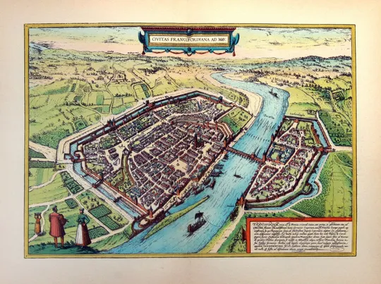 План карта Франкфурта-на-Майні 1570 р. копія 1938 р. Лейпциг Fv8.9 Інтернет-аукціон