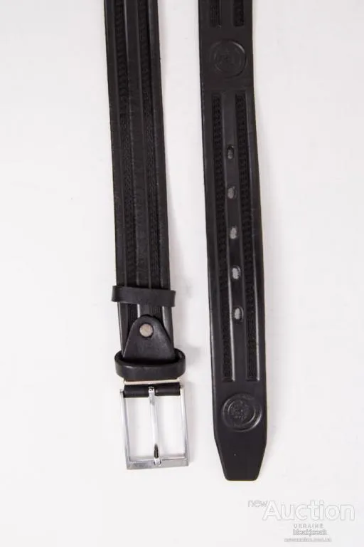 Мужской ремень с классической пряжкой, черного цвета, 196R35Y1W5-1 З аукціону